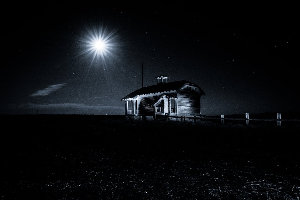 D80_8231.jpg - Center Ridge School with Full Moon